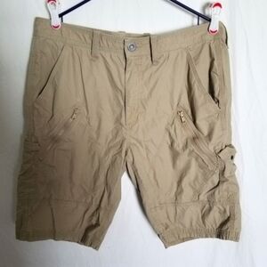 Denver Hayes Mens Cargo Shorts 100% Cotton Tan